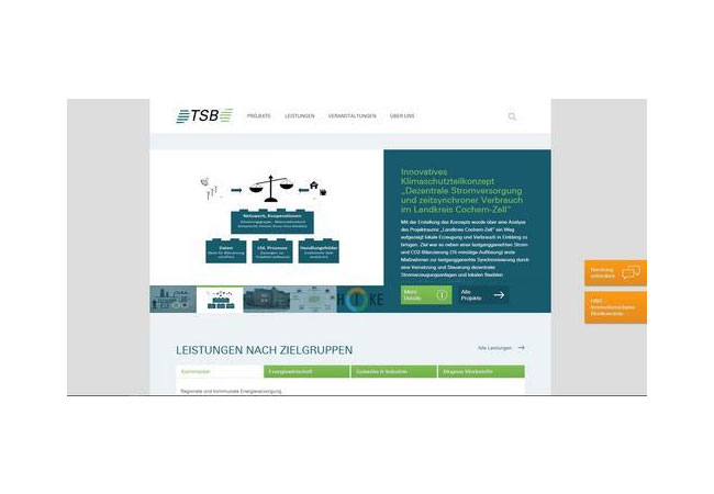 Pressebild: TSB Internetseite