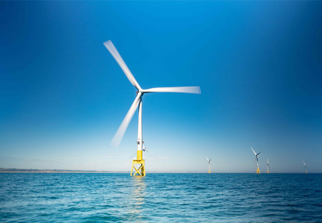 Pressebild: Am 1.7. floss der erste Strom von der Windenergieanlage „AWF 09“ im Offshore Windpark Aberdeen Bay vor Schottland