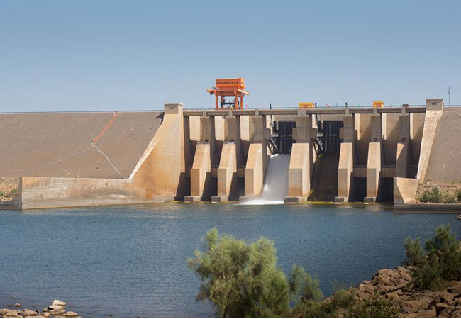 PBild: Die Burdana Hochwasserentlastungsanlage am Upper Atbara, Sudan