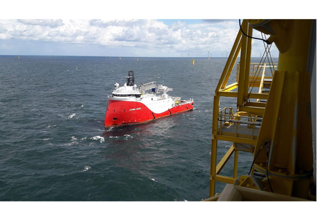 PB: Offshore Kabellegung im Trianel Windpark Borkum II / Copyright: TWBII/Bakker