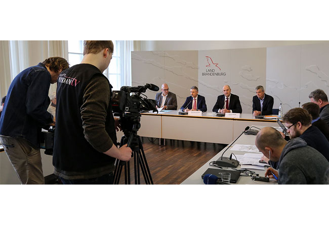 PB: Pressekonferenz in der Staatskanzlei / Foto: Staatskanzlei
