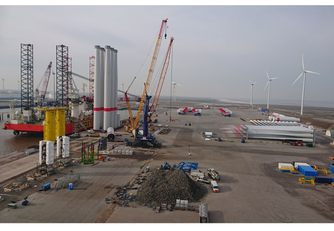 PB: Buss Offshore Solutions and Orange Blue Terminal Eemshaven report successful completion of windfarm Merkur / Final load-out of the 66 WTG components at the end of September