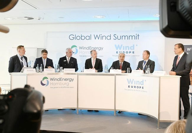 Pressebild: Global Wind Summit: Gipfeltreffen der Windenergiebranche startet in Hamburg