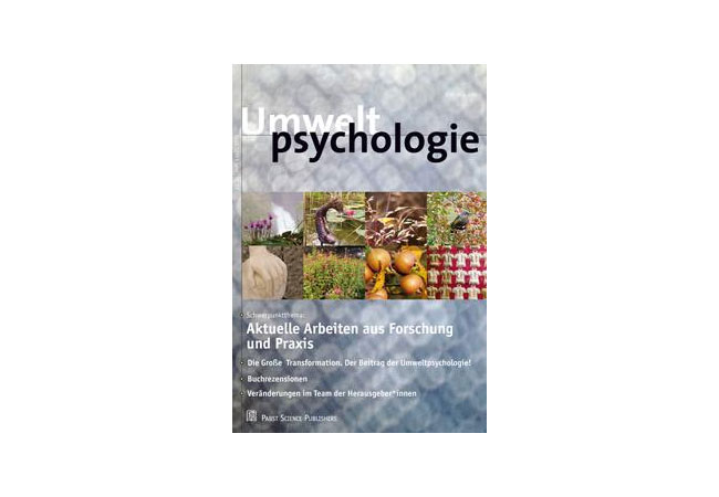 PB: Umweltpsychologie, Ausgabe 1/2018 / Pabst Science Publishers