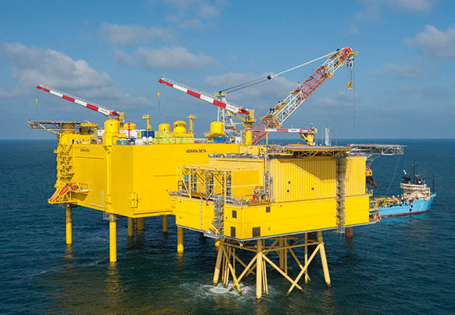 PB: Offshore-Konverterplattfomen in der Nordsee/ Bild: TenneT