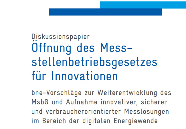 Diskussions papier Öffnung des Mess - stellenbetriebsgesetzes für Innovationen