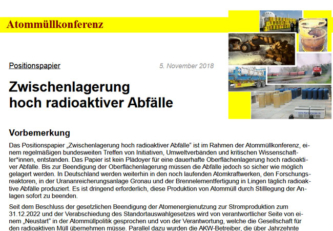 Das gemeinsame Positionspapier