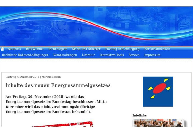 Internetauftritt: https://www.bhkw-infozentrum.de/bhkw-news/37356_Inhalte-des-neuen-Energiesammelgesetzes.html