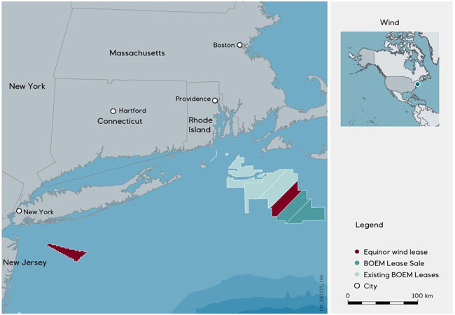 PB: Equinor has been declared the provisional winner of one of the three leases offered in the US government’s wind lease sale for an area offshore the Commonwealth of Massachusetts.