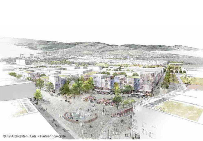 PB: klimaneutraler Stadtteil Freiburg-Dietenbach: ein Thema des neuen Podcasts (Bild: K9 Architekten)