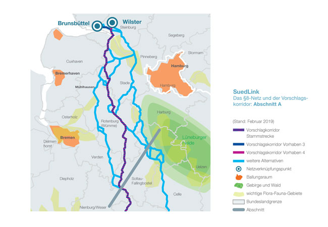 PB: SüdLink-Karte Abschnitt A