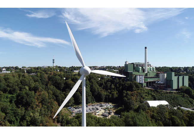 PB: Stadtwerkequartett entwickelt Modelle auf Blockchainbasis / Die Windkraftanlage der "Bürgerwind Cronenberg" liefert Strom für die Kunden des "Tal.Markt". / Quelle: obs/WSW Wuppertaler Stadtwerke GmbH