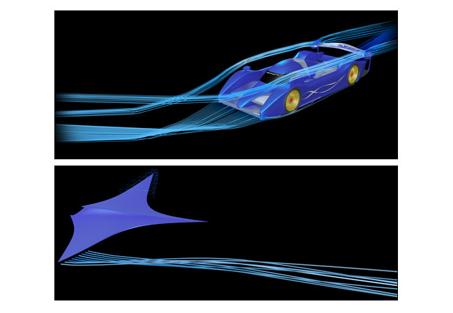 PB: MantiumRacer aus der MVRC Challenge (Bildquelle: MantiumCAE) und MantiumManta, bereit für die Optimierung (Bildquelle: MantiumCAE)