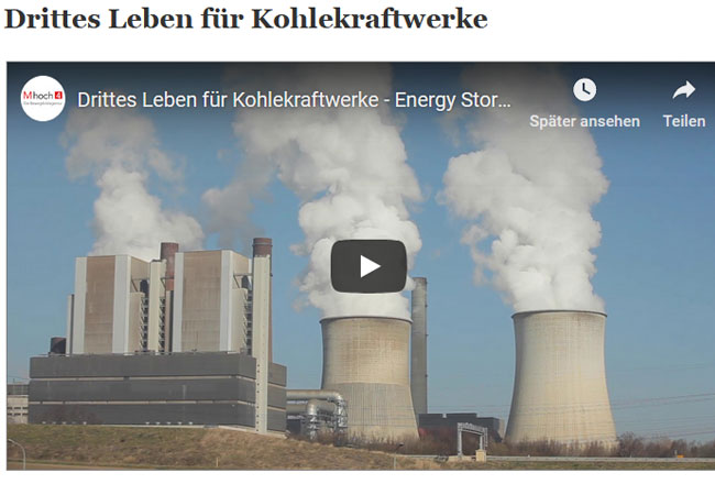 Drittes Leben für Kohlekraftwerke - Energy Storage Europe 2019