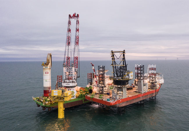 PB: Umspannplattform für Offshore-Windpark EnBW Albatros installiert