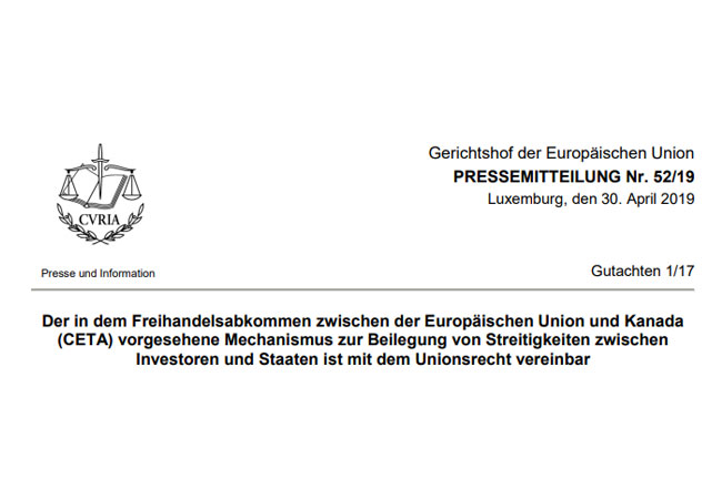 HINWEIS: Ein Mitgliedstaat, das Europäische Parlament, der Rat oder die Kommission kann ein Gutachten des Gerichtshofs über die Vereinbarkeit einer geplanten Übereinkunft mit den Verträgen oder über die Zuständigkeit für deren Abschluss einholen. Ist das Gutachten des Gerichtshofs ablehnend, so kann die geplante Übereinkunft nur in Kraft treten, wenn sie oder die Verträge geändert werden.