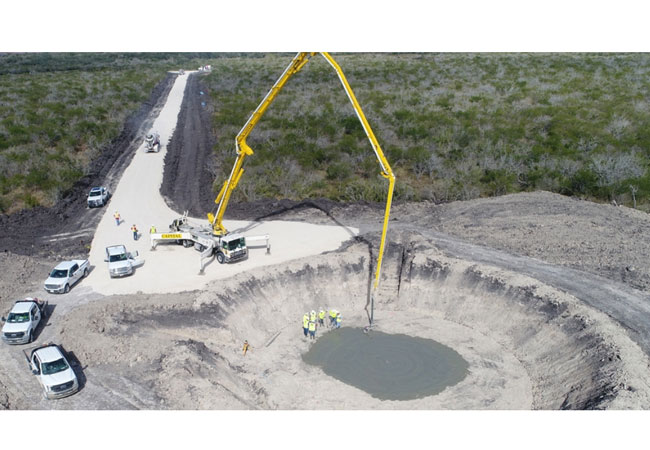 PB: Das erste Fundament des Windparks Cranell.