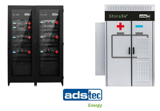 PB: li. Speicher-Rack-Systeme SRS2030 / SRS3048 / SRS3066 / SRS6066 als geschlossene Indoor Schrankversionen / re. Speicher-Rack-Systeme GSS3048 / GSS3066 / GSS6066 als geschlossene Outdoor Schrankversionen