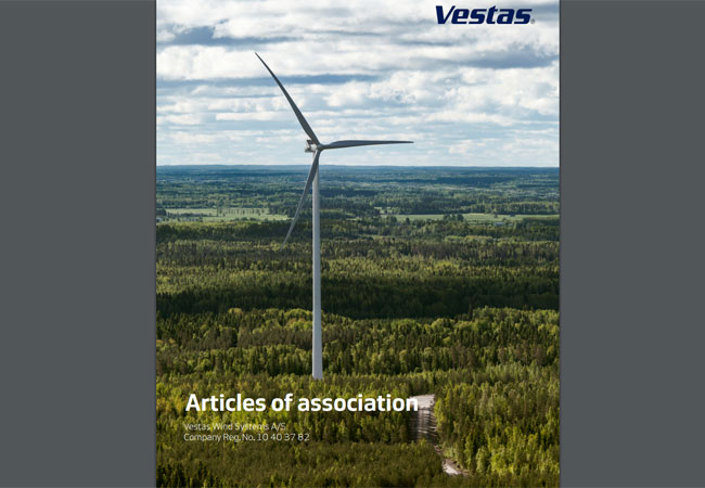 PB: Vestas - Articles of association