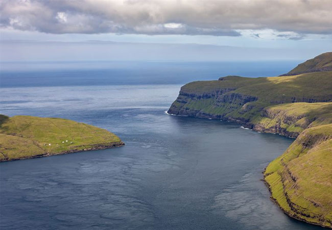 PB: The Vestmannasund strait, located in the North West of Faroe Islands / Photographer: SEV