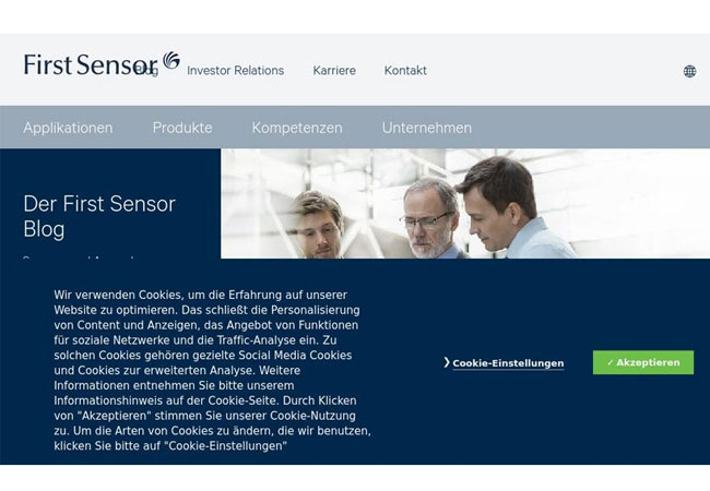 PB: Internetauftritt: https://blog.first-sensor.com/de/ueberwachung-windkraftanlagen/