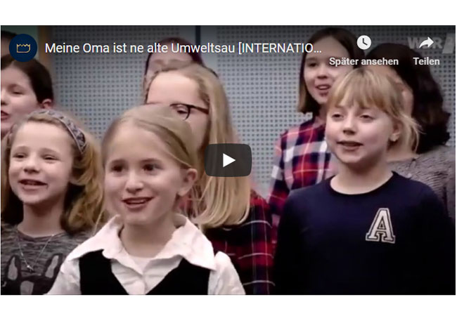Videobild, vom WDR erstelltes Lied, damit die Kinder eine bleibende Erinnerung leben dürfen