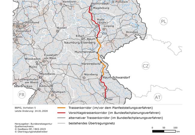 PB: Planfeststellung für SuedOstLink, Abschnitt Thüringen/Sachsen