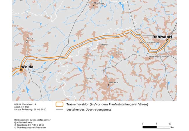 PB: Der Abschnitt zwischen Röhrsdorf in Sachsen und Weida in Thüringen ist Teil des Vorhabens 14 und bildet dessen östlichen Abschluss.