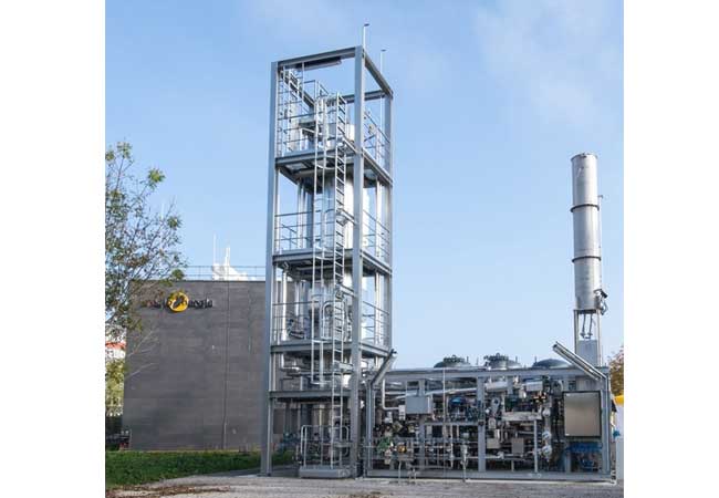 PB: Das Hybridwerk der Regio Energie Solothurn mit Electrochaea-Power. Hier wird aus Überschuss-Strom und CO2 Erneuerbares Methan für das schweizer Gasnetz. (c) RES, 2019.