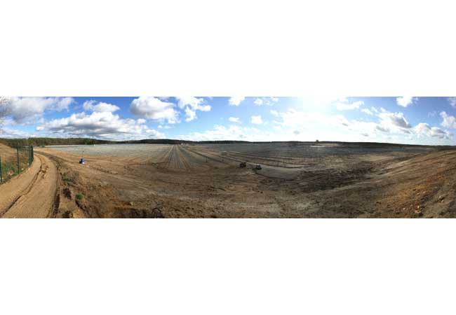 PB: Baustelle des 65MWp Photovoltaik-Projekts Ganzlin / Copyright: greentech