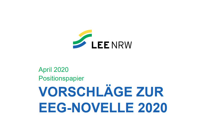 PB: Positionspapier LEE NRW zur EEG-Novelle 2020