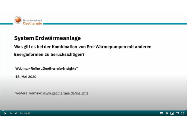 Geothermie Insights – Webinar "System Erdwärmeanlage" mit Sven Kersten (EnergieAgentur.NRW)