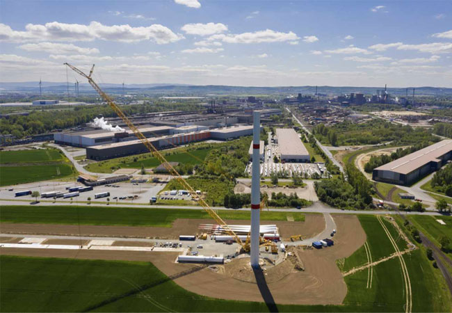 PB: Luftbildaufnahme der Baustelle des „Windpark Salzgitter“ / © Salzgitter AG