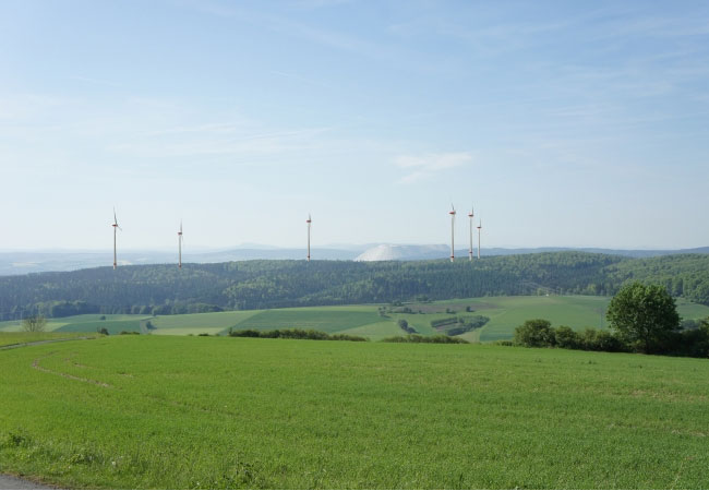 PB: Fotomontage (Visualisierung) des abgelehnten Windparks Nentershausen
