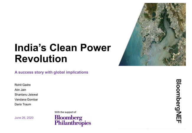 PB: "India’s Clean Power Revolution” report by BloombergNEF and Bloomberg Philanthropies