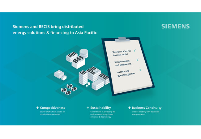 PB: Partnerschaft zwischen Siemens und BECIS zur beschleunigten Einführung von dezentralen Energielösungen im asiatisch-pazifischen Raum