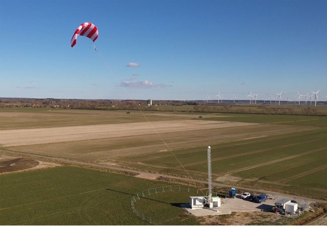 PB: SkySails Power Flugwindkraftanlage in Betrieb / Quellenangabe: "obs/SkySails Power GmbH/SkySails Group" / Bildrechte: SkySails Power GmbH / Fotograf: SkySails Group