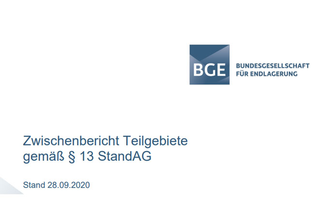 Zwischenbericht Teilgebiete gemäß § 13 StandAG