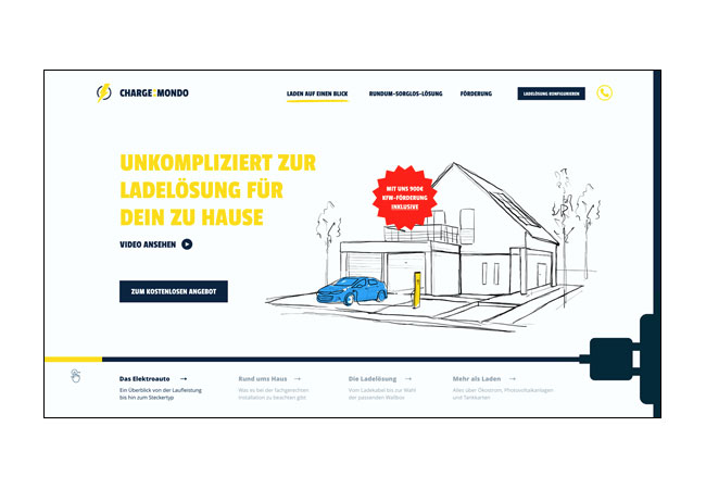 PB: Auf chargemondo.de kann sich der Anwender mit wenigen Klicks ein maßgeschneidertes Komplett-Angebot für seine private Lademöglichkeit erstellen lassen.