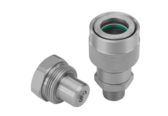 PB: Die Schraubkupplung QRC-HI eignet sich für Hochdruck-Anwendungen bis 720 bar. Neu in der aktuellen Modellgeneration sind der hochwirksame Korrosionsschutz auf Zink-Nickel-Basis und die individuelle Codierung der Kupplungen.