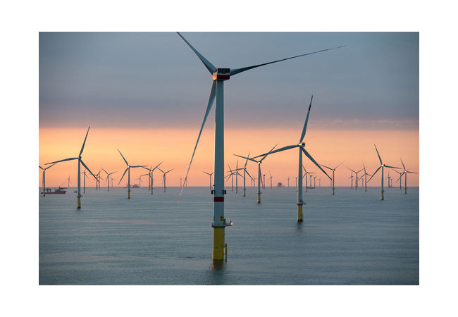 PB: Photo from one of Ørsted's German offshore wind farms, Borkum Riffgrund 2