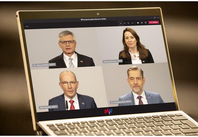 PB: Screenshot der virtuell stattfindenden Bilanz-Pressekonferenz