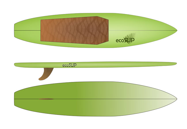PB: Das Stand-up-Paddleboard »ecoSUP« wird aus nachwachsenden Rohstoffen bestehen / © Fraunhofer WKI I Christoph Pöhler