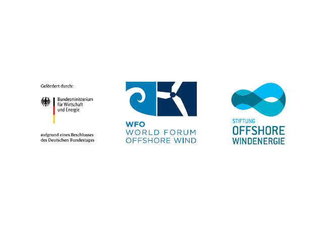 Logos: Stiftung OFFSHORE-WINDENERGIE startet in Kooperation mit dem World Forum Offshore Wind (WFO) ein durch das BMWi gefördertes Exportförderprojekt „Offshore hoch 3“ für deutsche Unternehmen in Japan, Taiwan und den USA