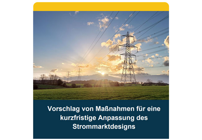 PB: Vorschlag von Maßnahmen für eine kurzfristige Anpassung des Strommarktdesigns