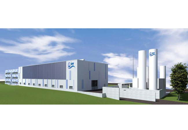 PB: Mit der Forschungsfabrik für Wasserstoff und Brennstoffzellen (HyFaB) baut das ZSW Produktionstechnologien und das europaweit größte nicht-industrielle Testfeld für Brennstoffzellen-Stacks auf. / Visualisierung: ZSW / ZG Architekten