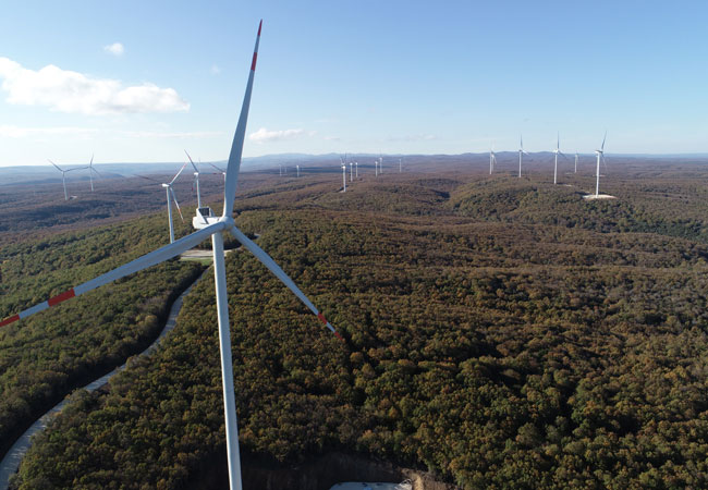 PB: Der Windpark Kiyiköy im Nordwesten der Türkei deckt rechnerisch den Strombedarf von 90.000 Haushalten (Quelle: Borusan EnBW Enerji)