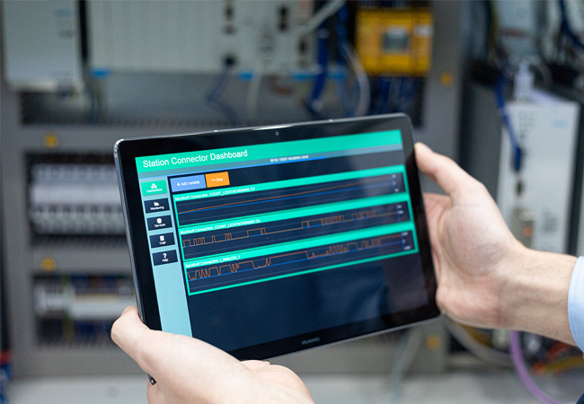 PB: Liveansicht einzelner Datenverbindungen. / © Fraunhofer IPA