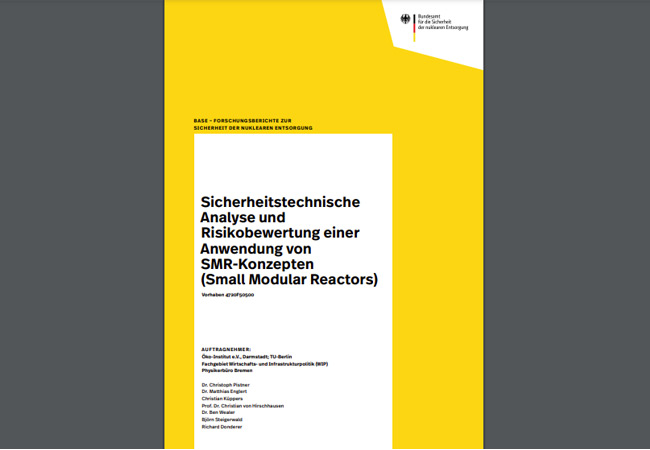 PB: BASE-Gutachten zu Small Modular Reactors und Partitionierung & Transmutation