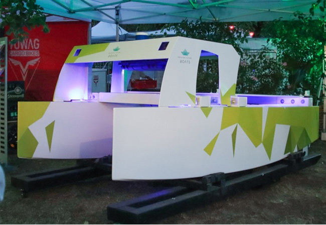 PB: Prototyp ZeroOne der Schleiboote von Unleash Future Boats, vorgestellt beim Greentech Festival in Berlin / Fotograf: Würth Elektronik